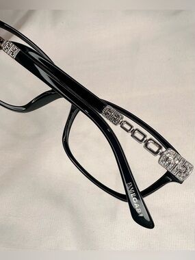 BVLGARI Black Women's Eyewear with Silver Logo Accents